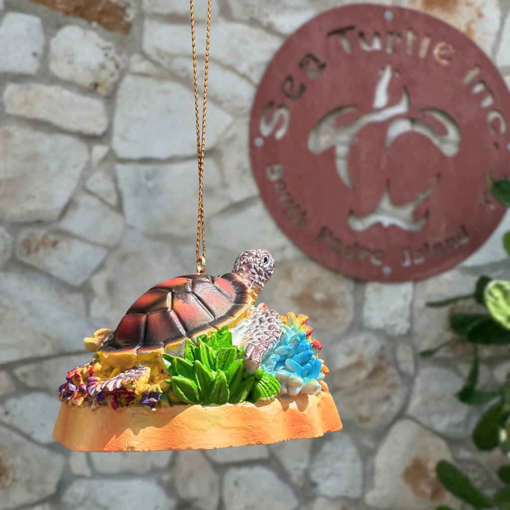 Sea Turtle with Corals Ornament