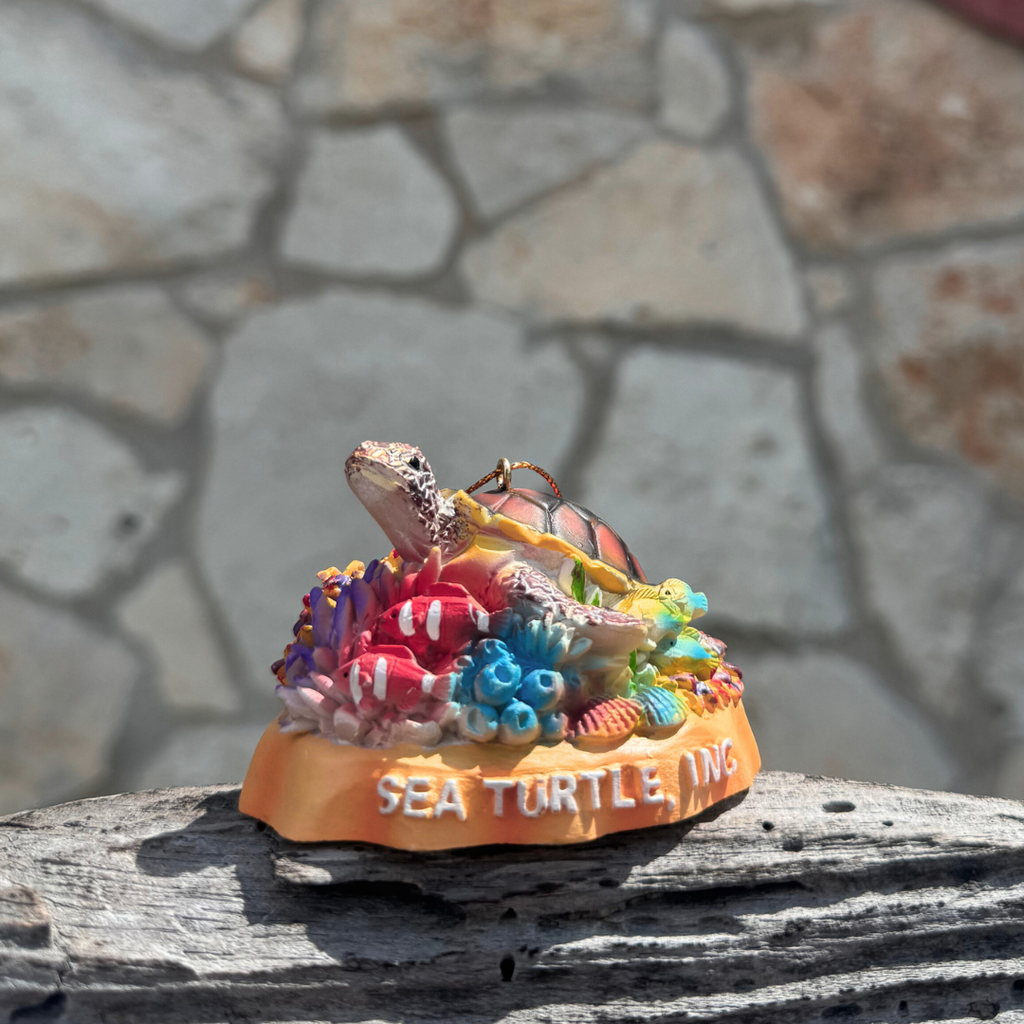 Sea Turtle with Corals Ornament
