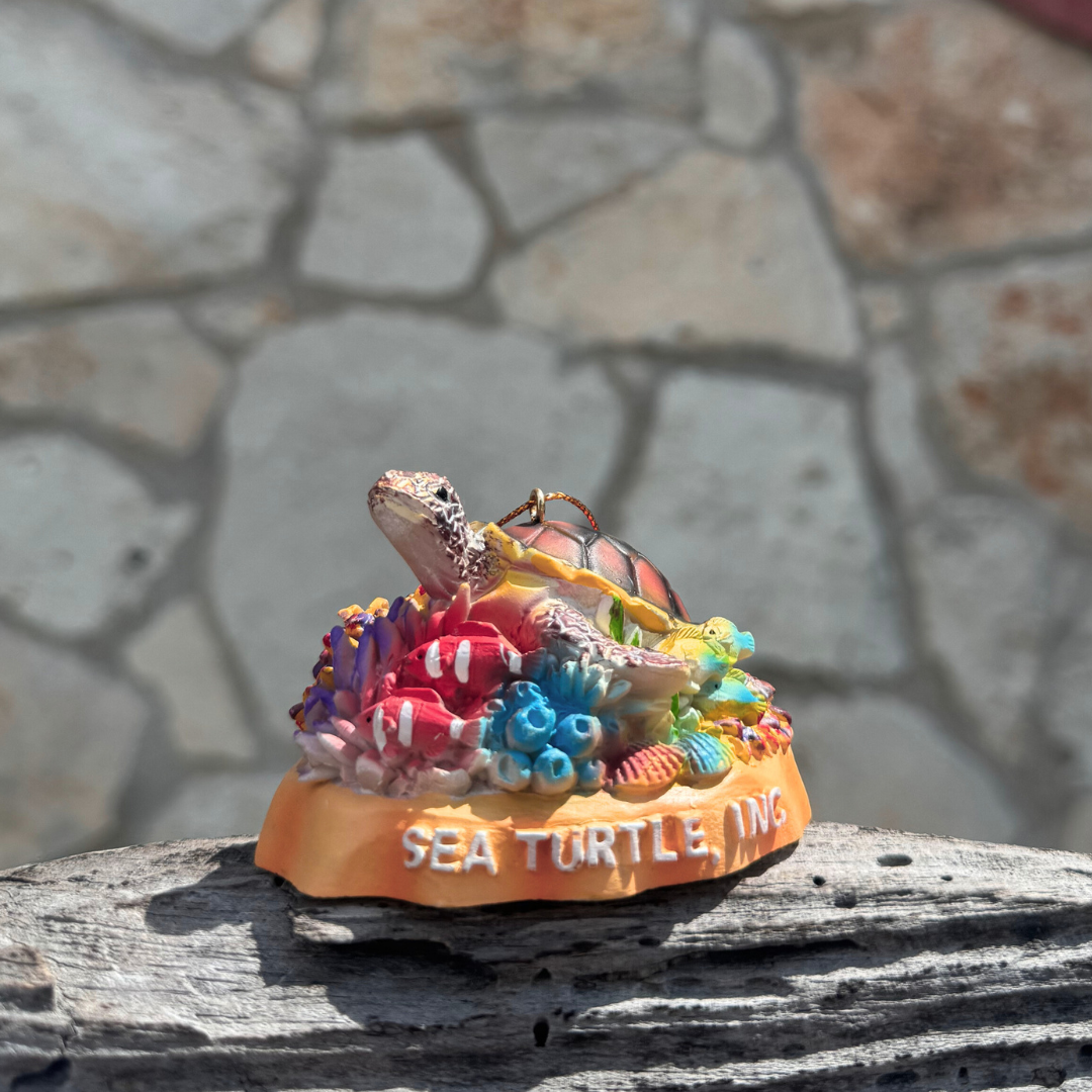 Sea Turtle with Corals Ornament