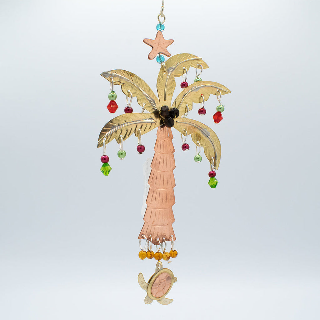 Turtle Palm Tree Ornament