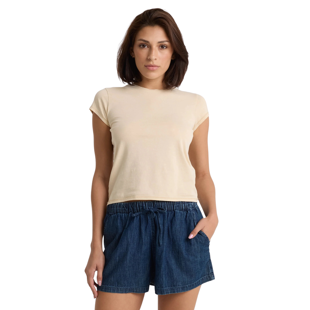 Volcom Lived in Stone Wash Tee - Oat