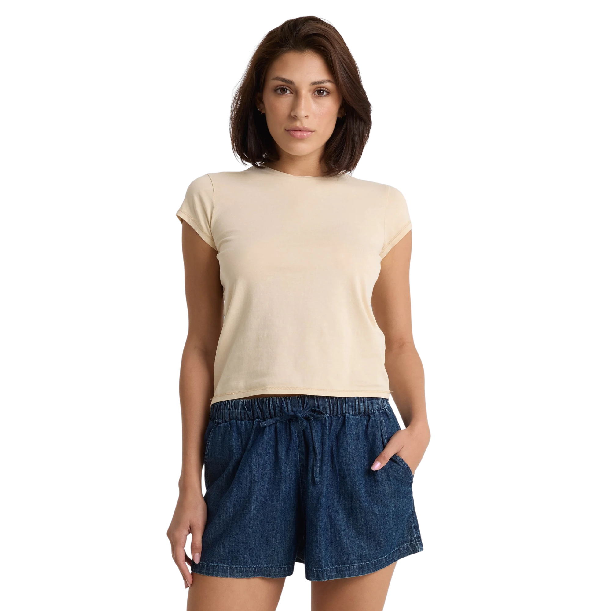 Volcom Lived in Stone Wash Tee - Oat