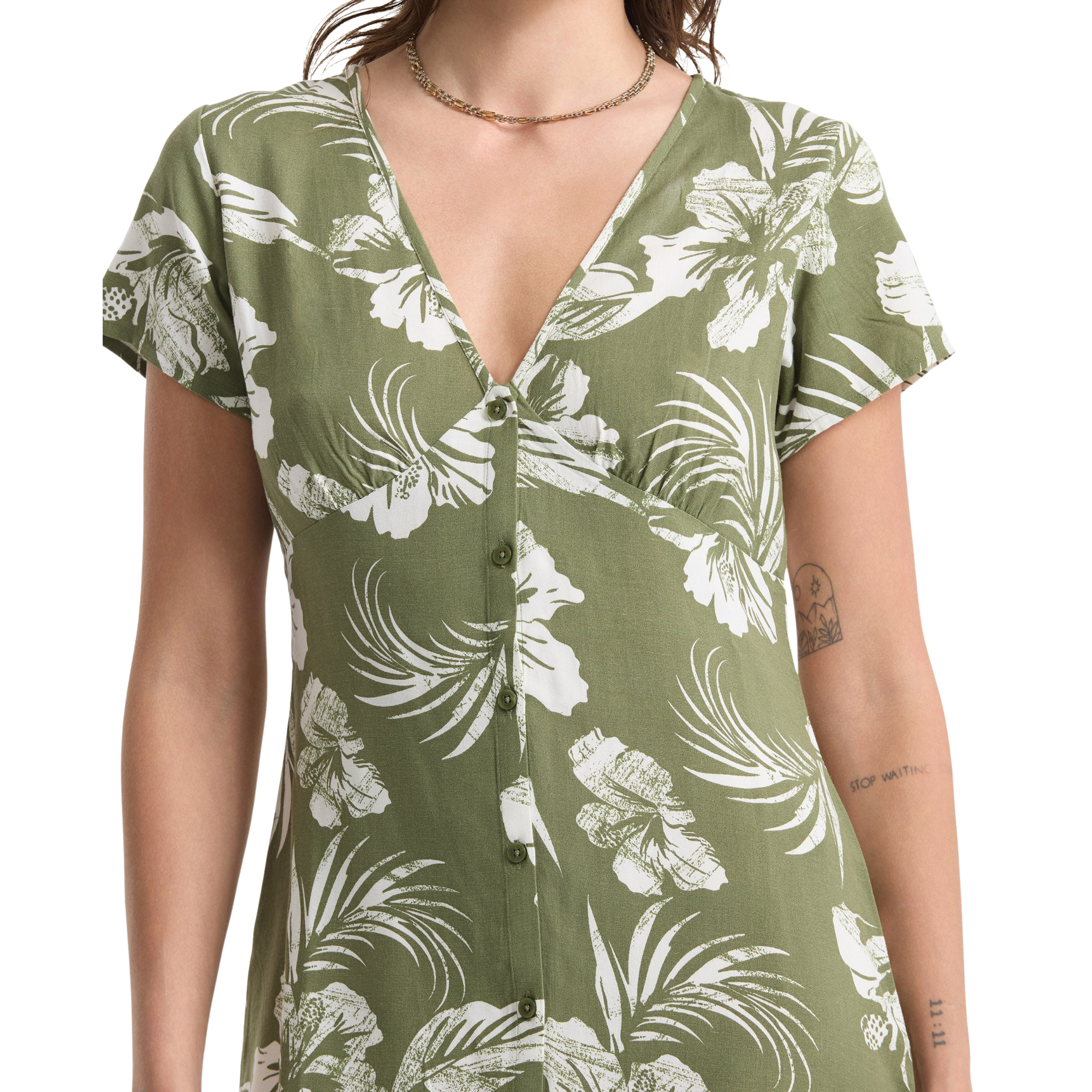 Volcom Vroom Service Dress - Moss Stone