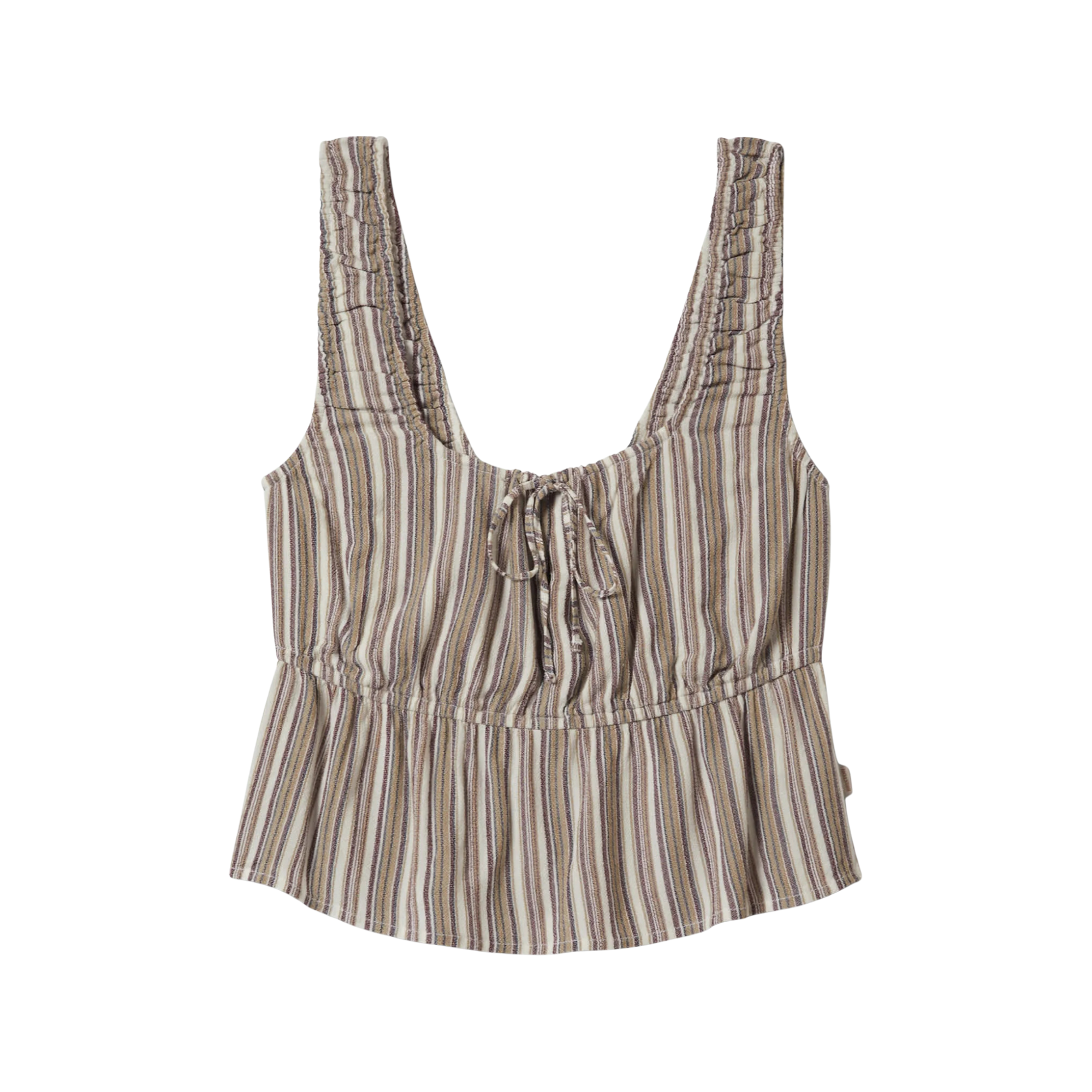 Brixton The Abigail Tie Top - Worn-in Robust Red Stripe